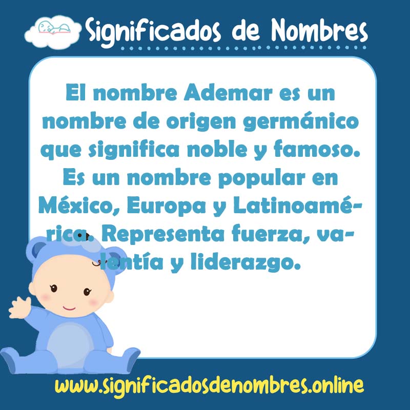 Significado y origen del nombre Ademar