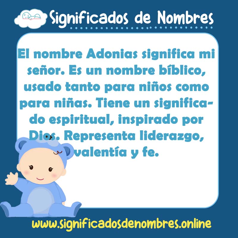 Significado y origen del nombre Adonias