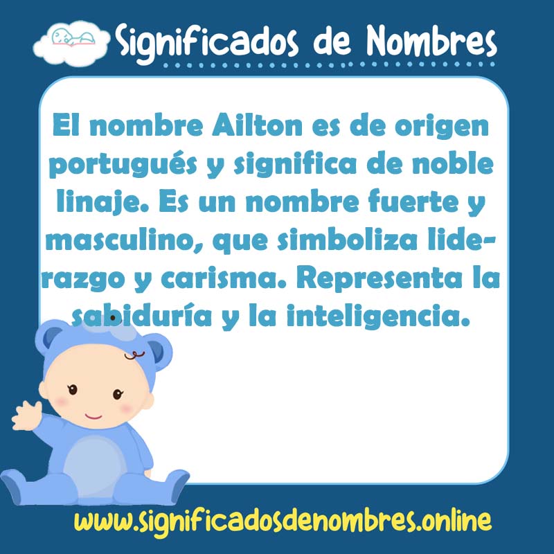 Significado y origen del nombre Ailton