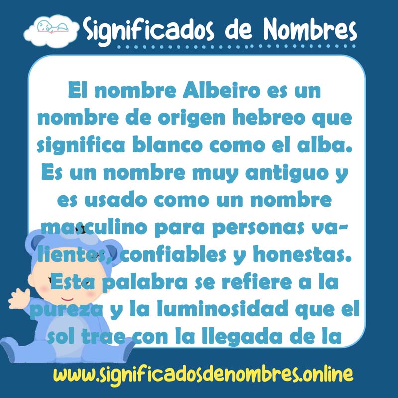 Significado y origen del nombre Albeiro