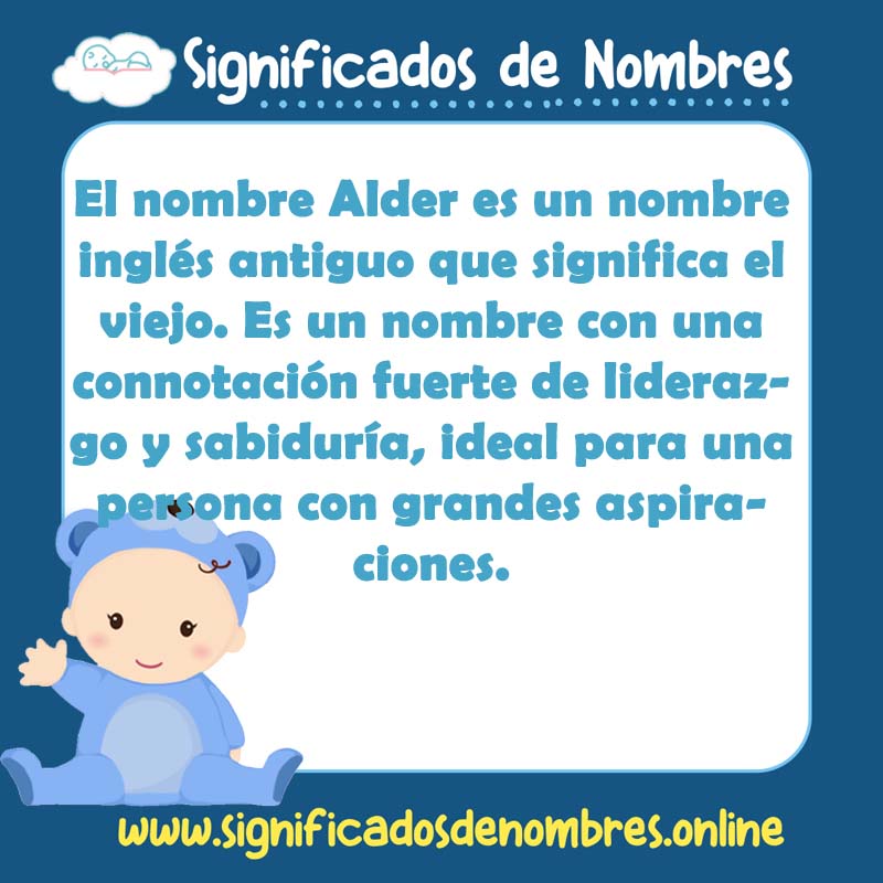 Significado y origen del nombre Alder