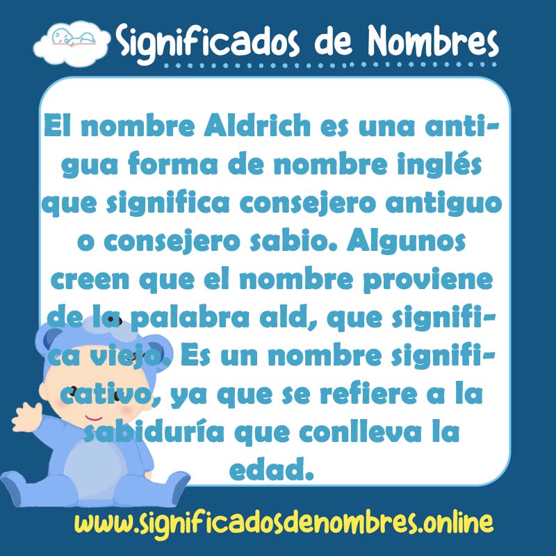 Significado y origen del nombre Aldrich