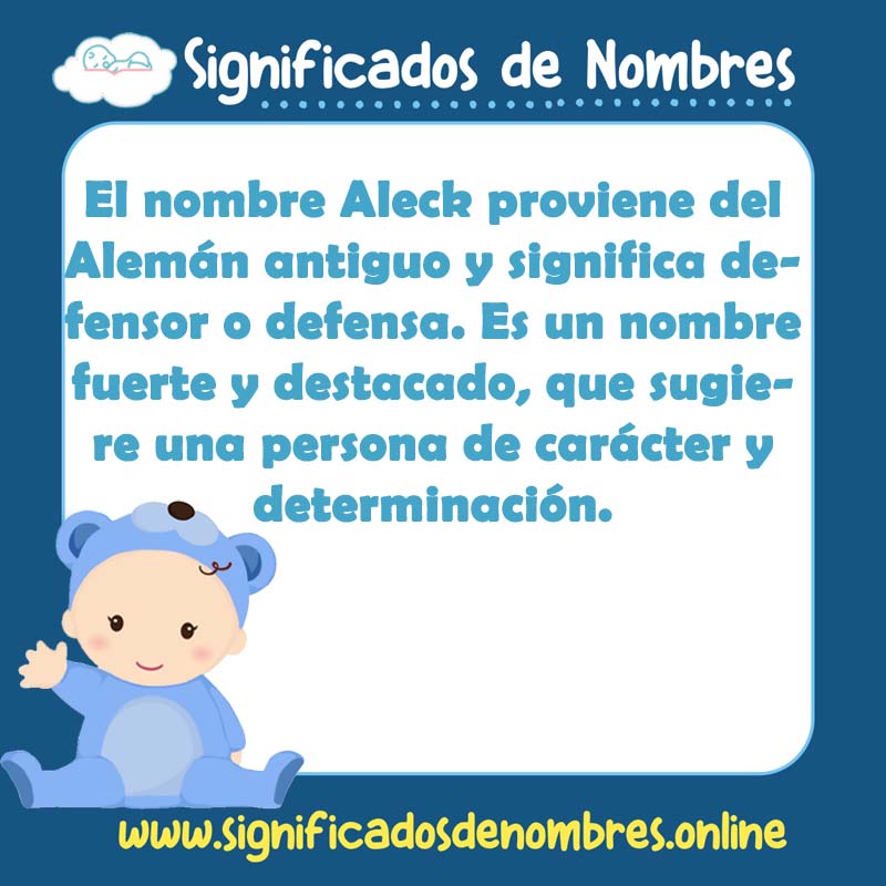 Significado y origen del nombre Aleck
