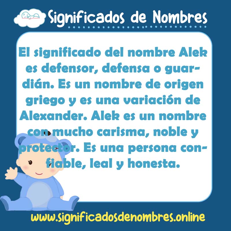 Significado y origen del nombre Alek
