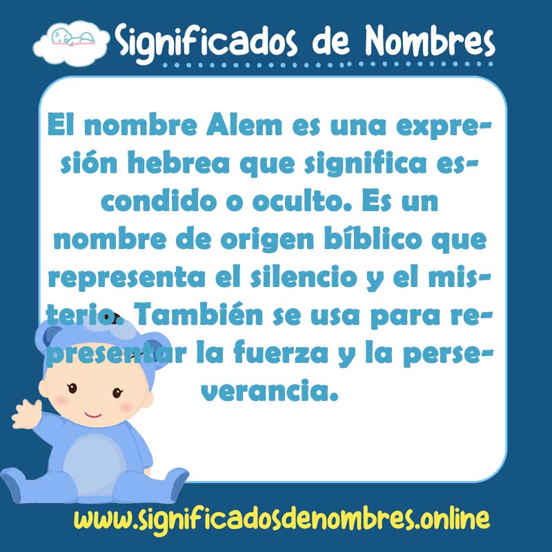 Significado y origen del nombre Alem