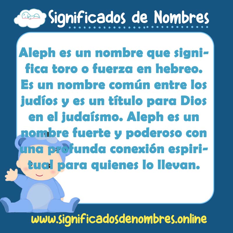 Significado y origen del nombre Aleph