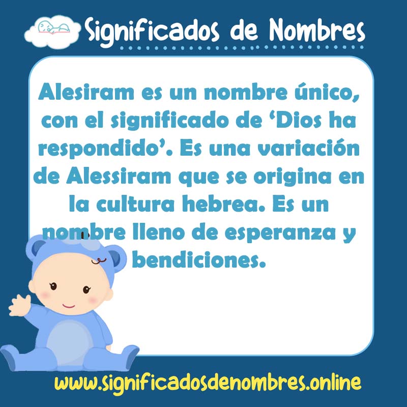 Significado y origen del nombre Alesiram