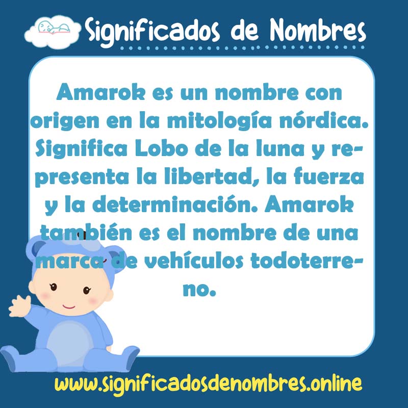 Significado y origen del nombre Amarok