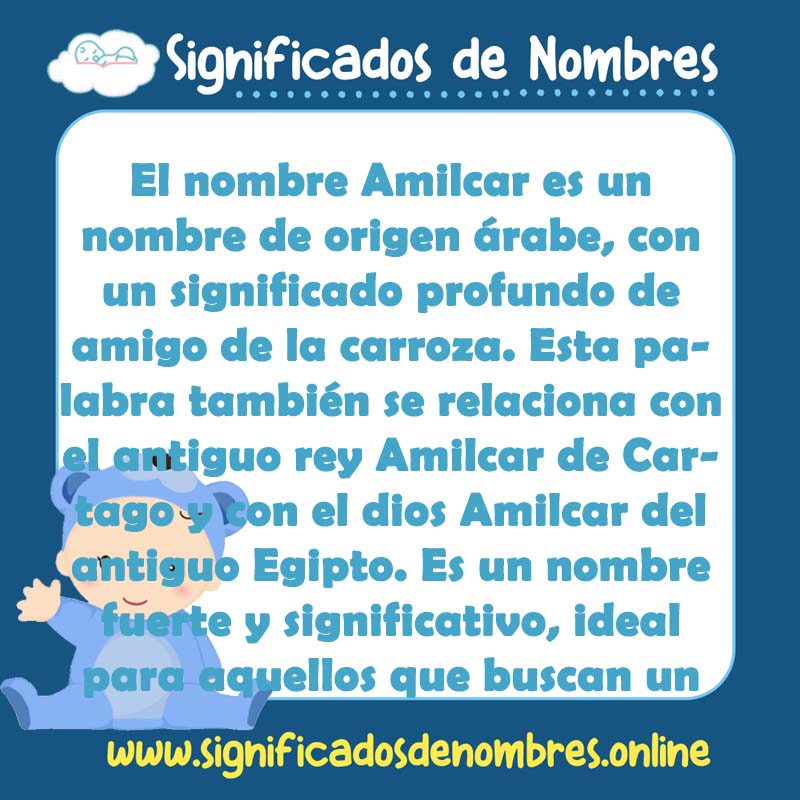 Significado y origen del nombre Amilcar