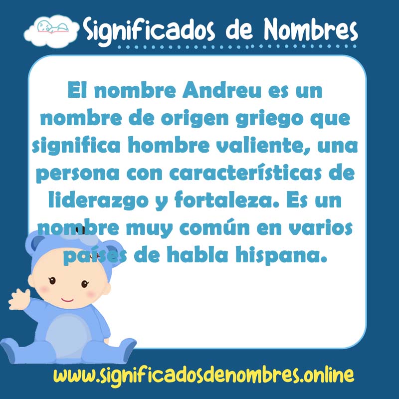 Significado y origen del nombre Andreu