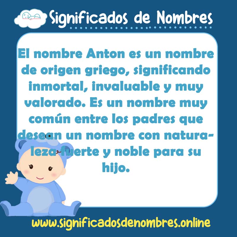 Significado y origen del nombre Anton
