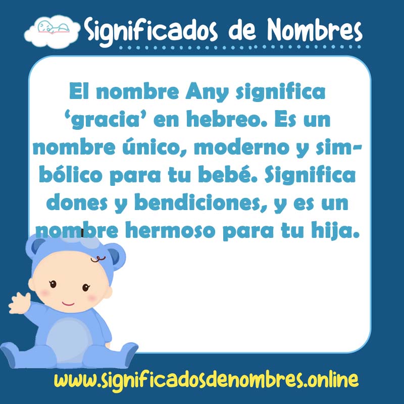 Significado y origen del nombre Any