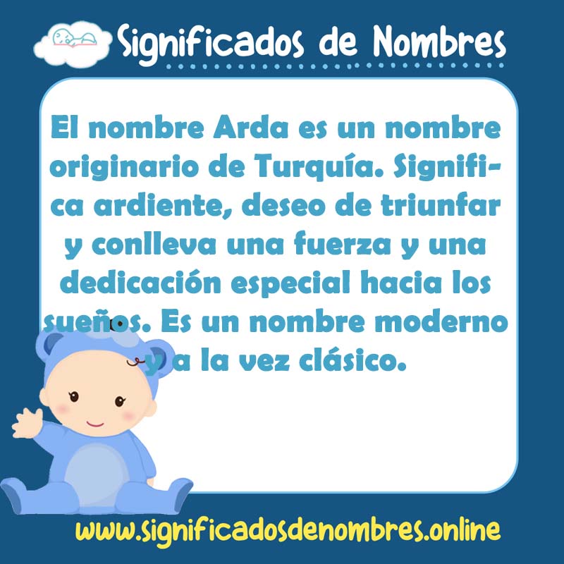 Significado y origen del nombre Arda