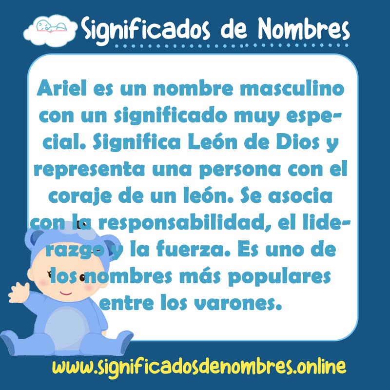 Significado y origen del nombre Ariel Masculino