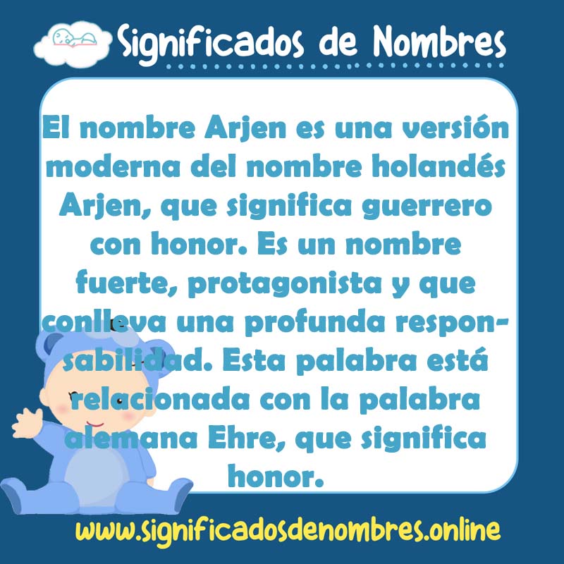 Significado y origen del nombre Arjen