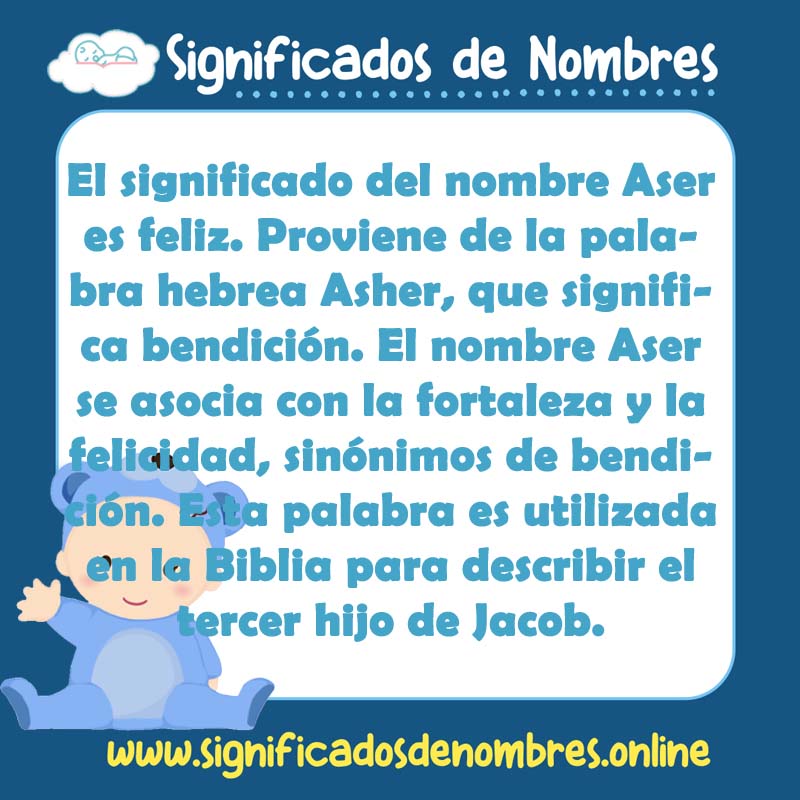 Significado y origen del nombre Aser