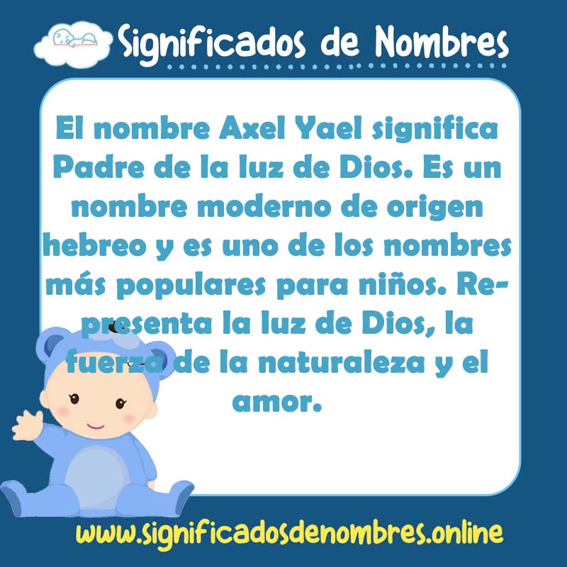 Significado y origen del nombre Axel Yael