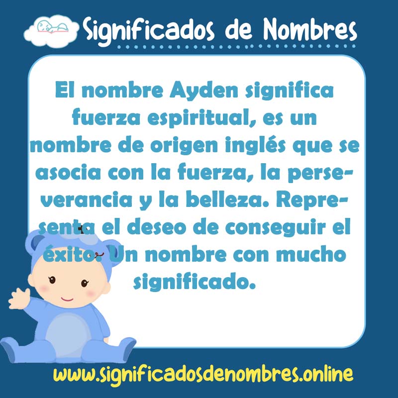 Significado y origen del nombre Ayden
