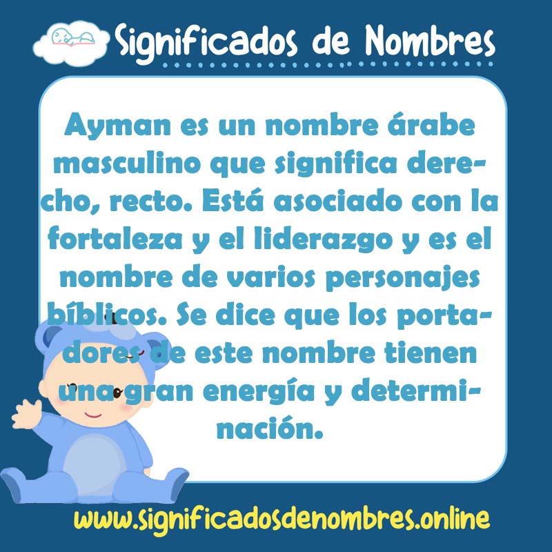 Significado y origen del nombre Ayman