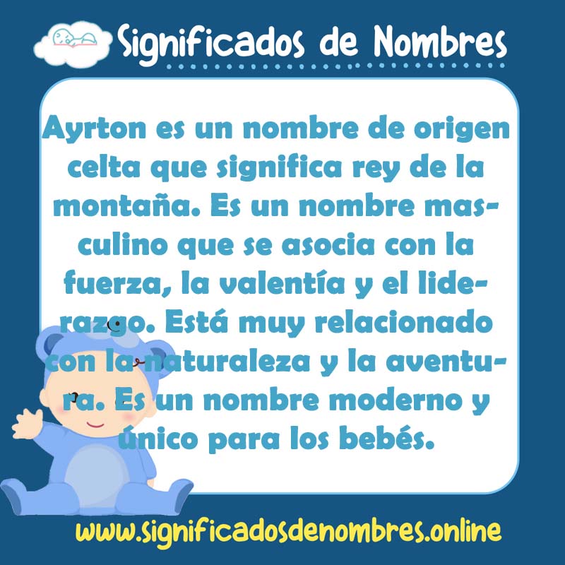 Significado y origen del nombre Ayrton