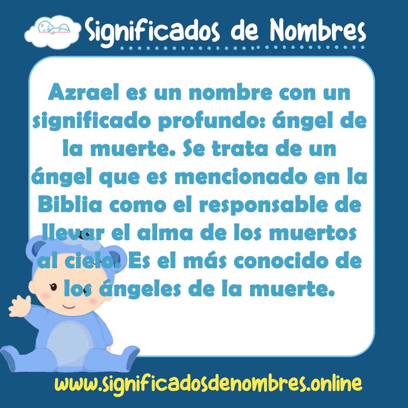 Significado y origen del nombre Azrael