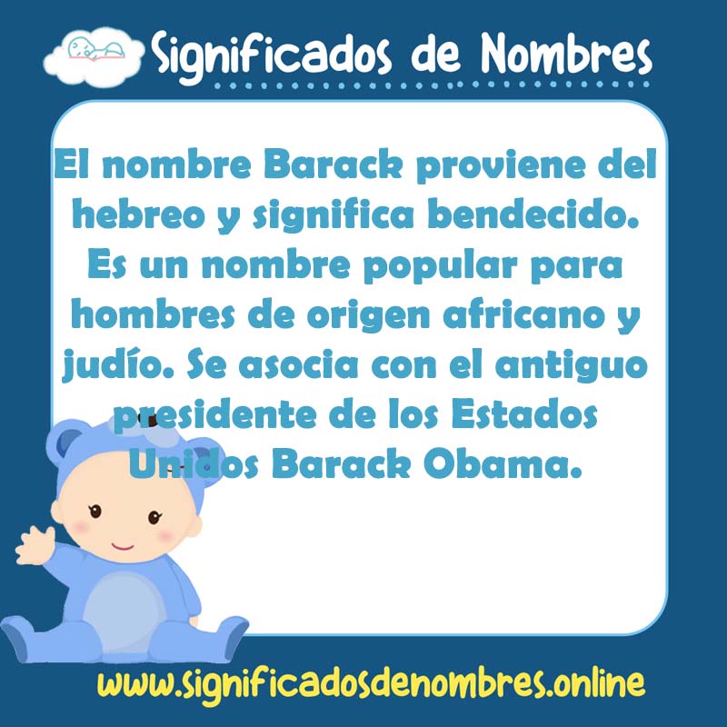 Significado y origen del nombre Barack