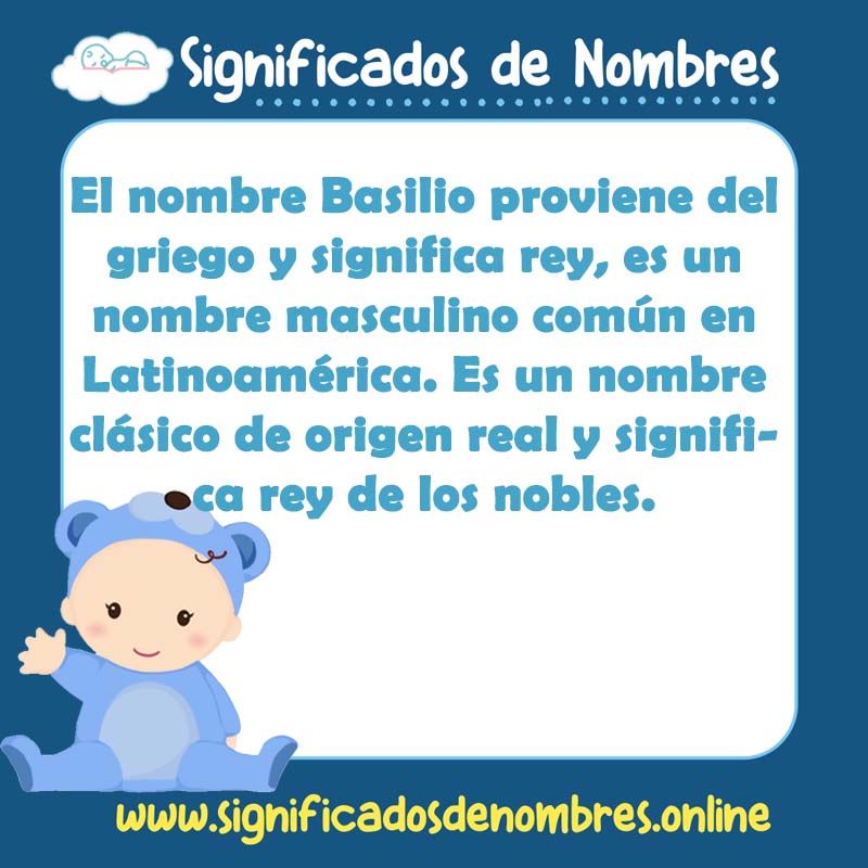 Significado y origen del nombre Basilio