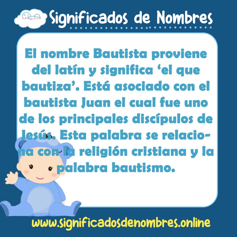 Significado y origen del nombre Bautista