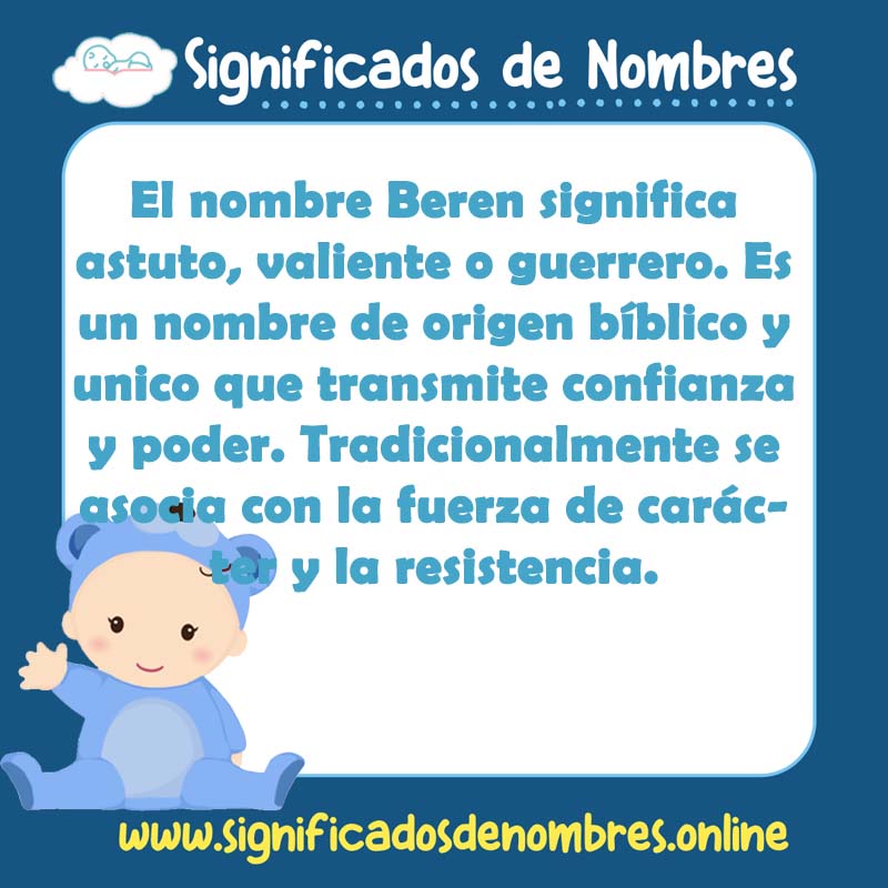 Significado y origen del nombre Beren