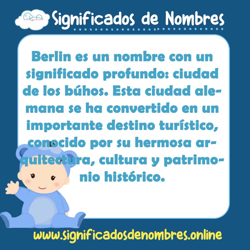 Significado y origen del nombre Berlin