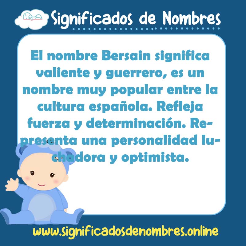 Significado y origen del nombre Bersain