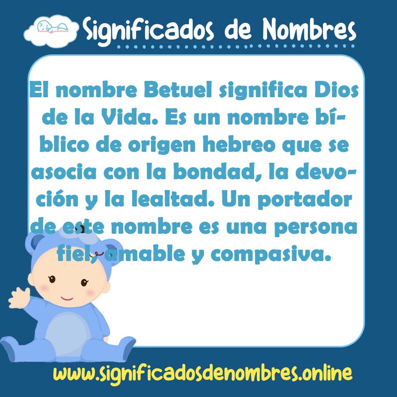 Significado y origen del nombre Betuel