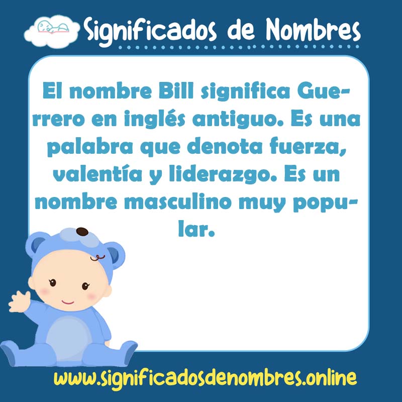 Significado y origen del nombre Bill
