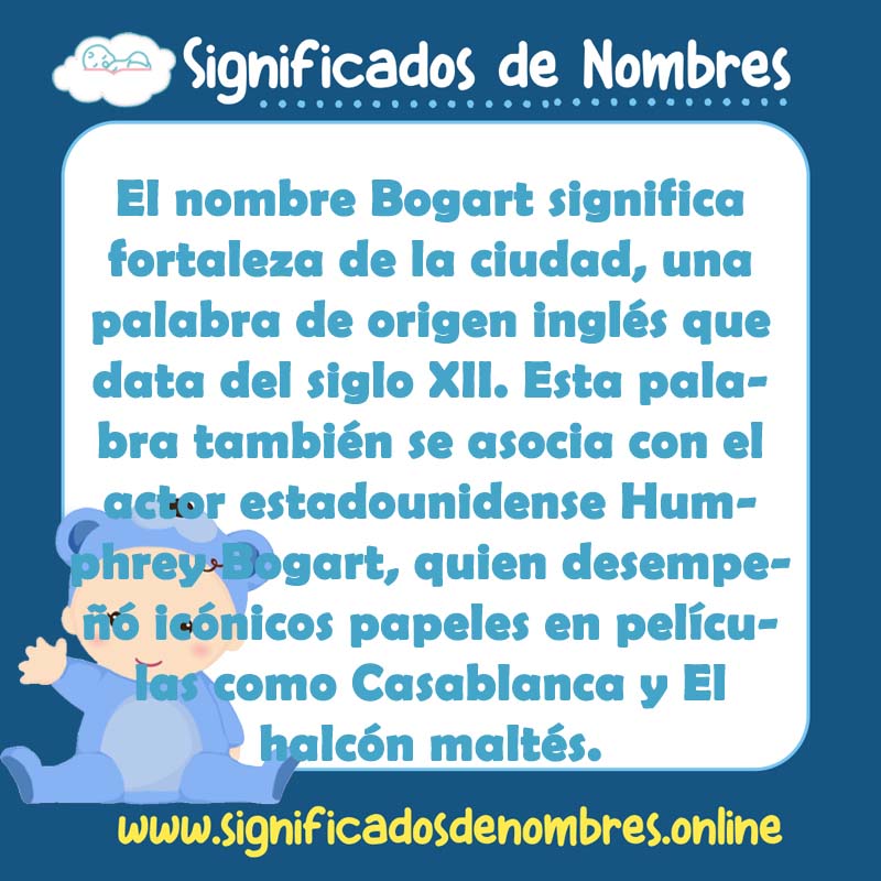 Significado y origen del nombre Bogart