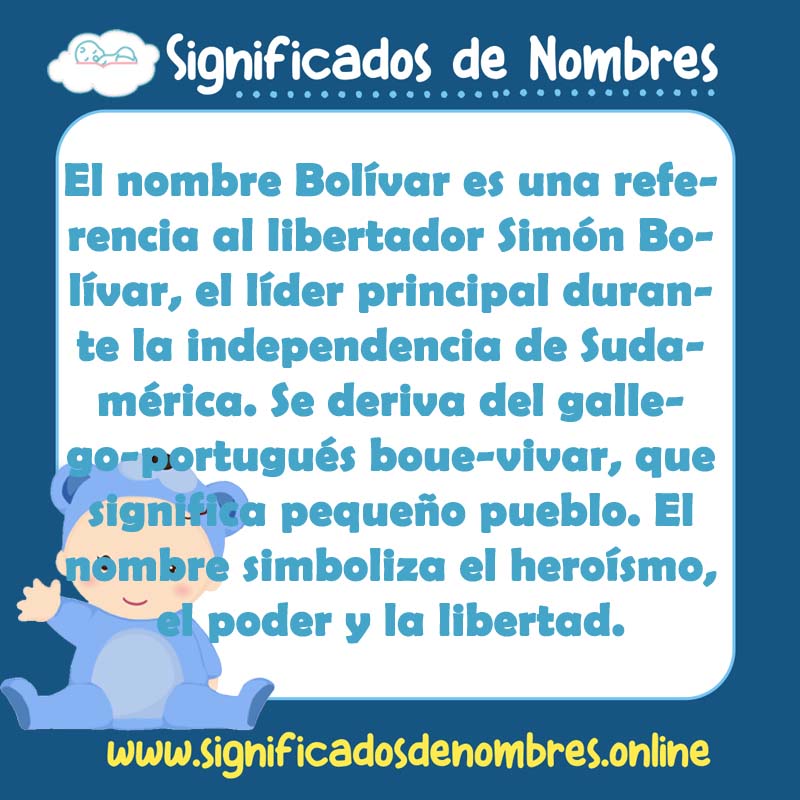Significado y origen del nombre Bolivar