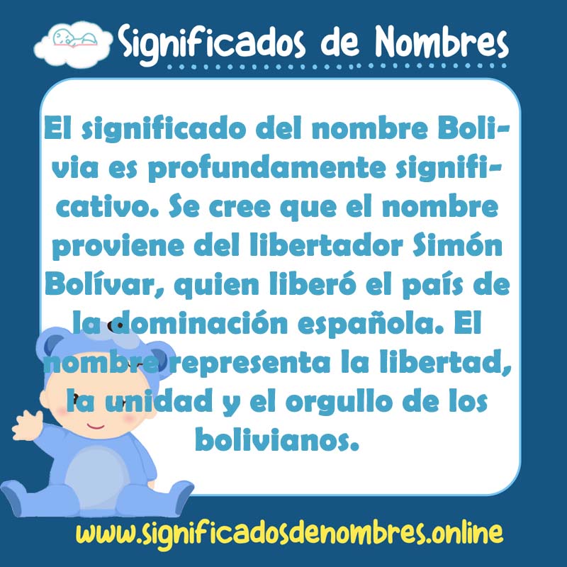 Significado y origen del nombre Bolivia