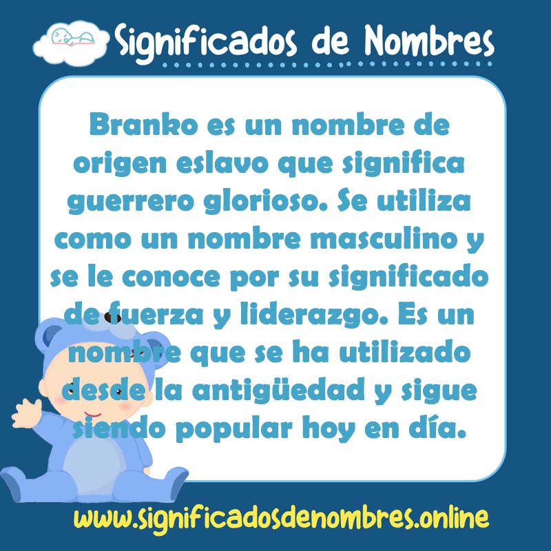 Significado y origen del nombre Branko