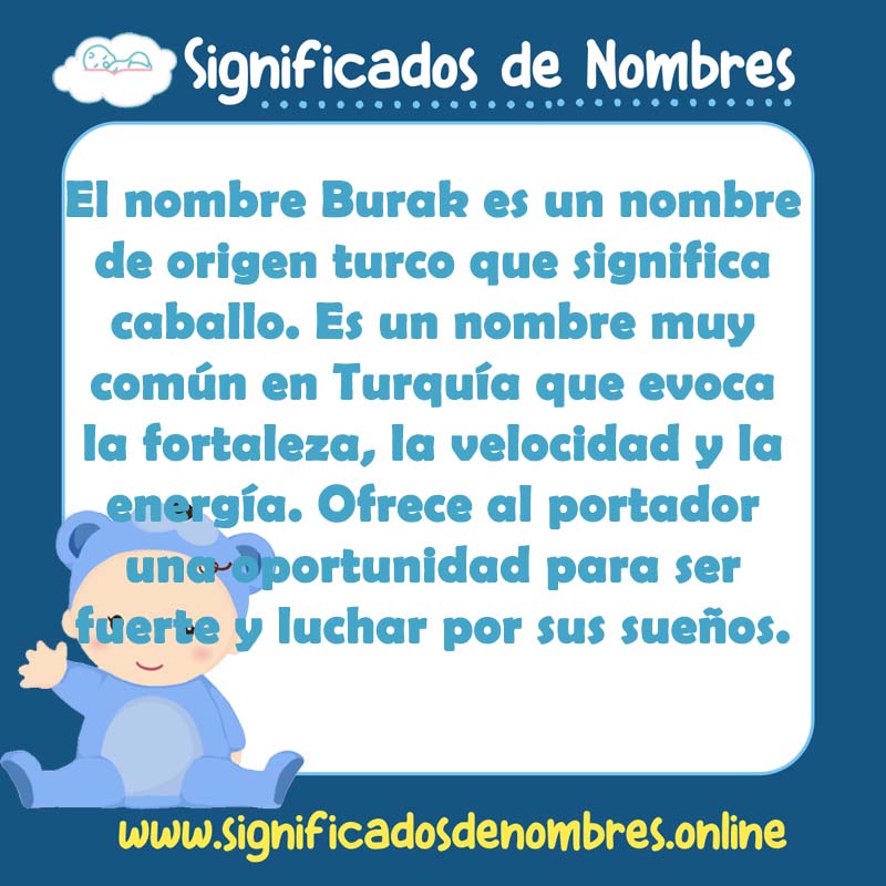 Significado y origen del nombre Burak