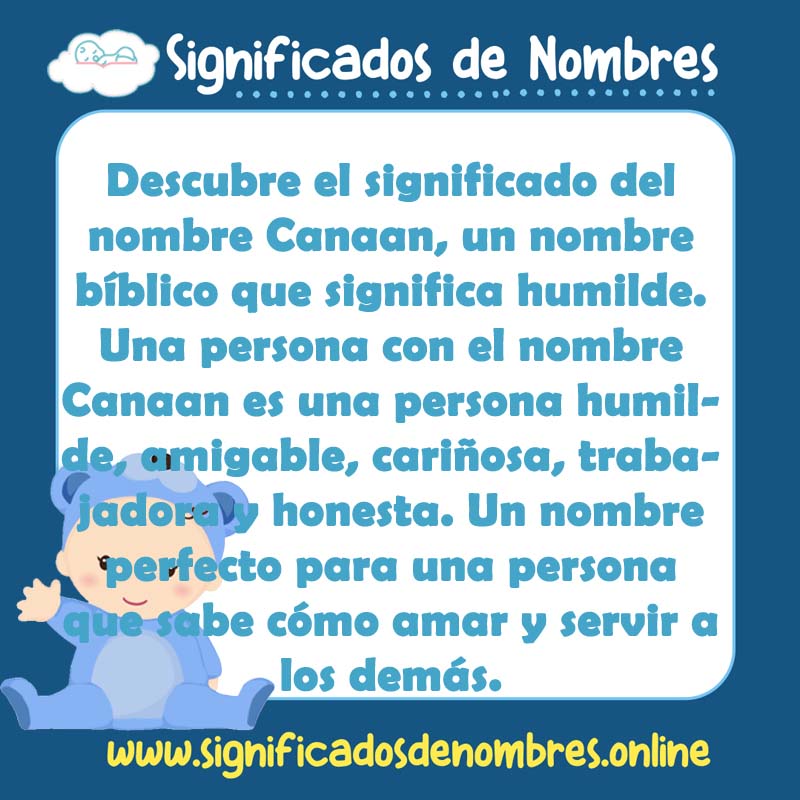 Significado y origen del nombre Canaan