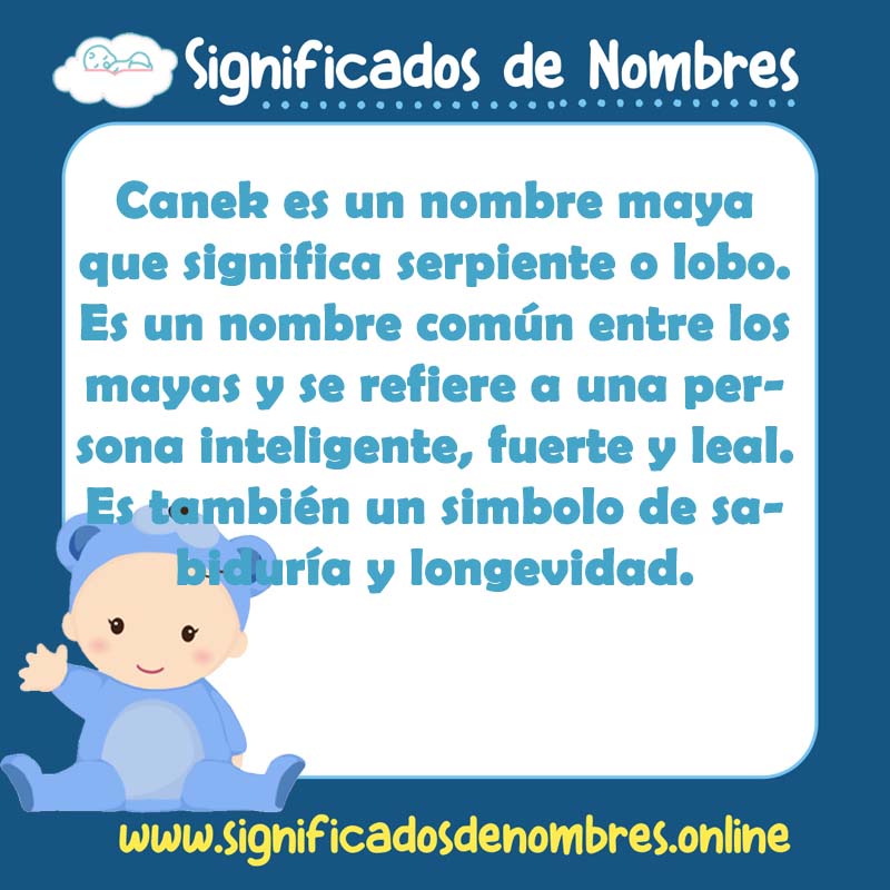 Significado y origen del nombre Canek