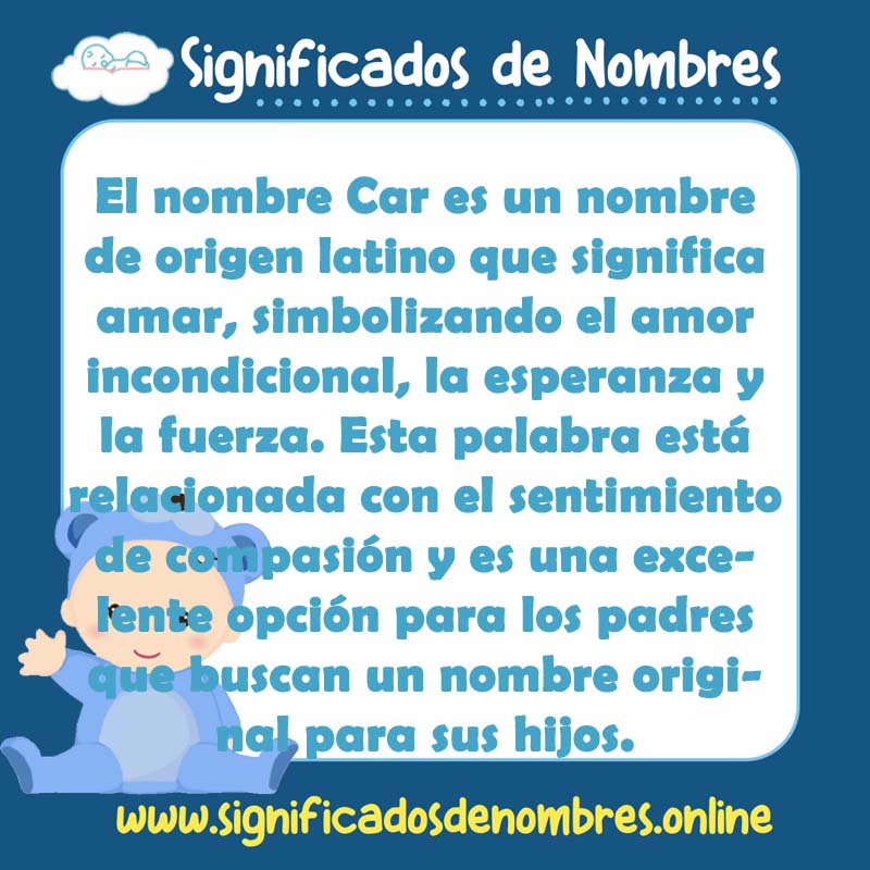 Significado y origen del nombre Car