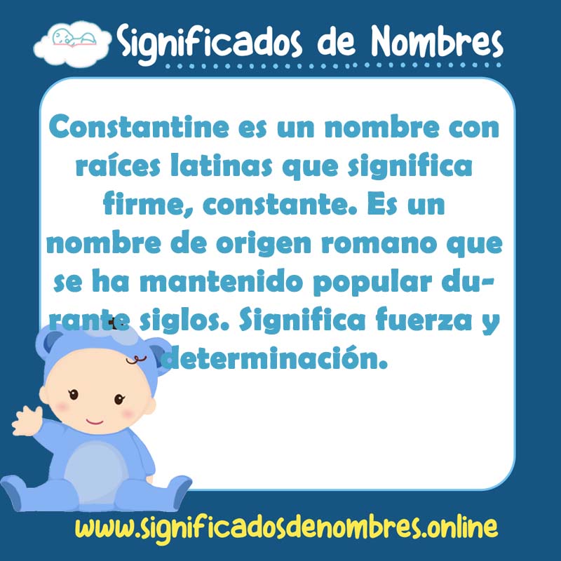 Significado y origen del nombre Constantine
