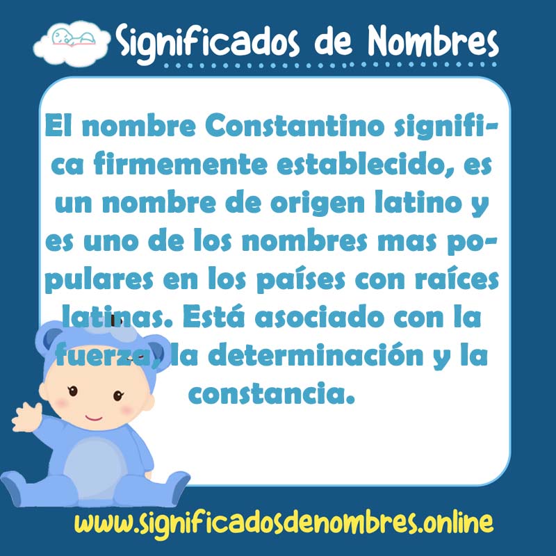 Significado y origen del nombre Constantino
