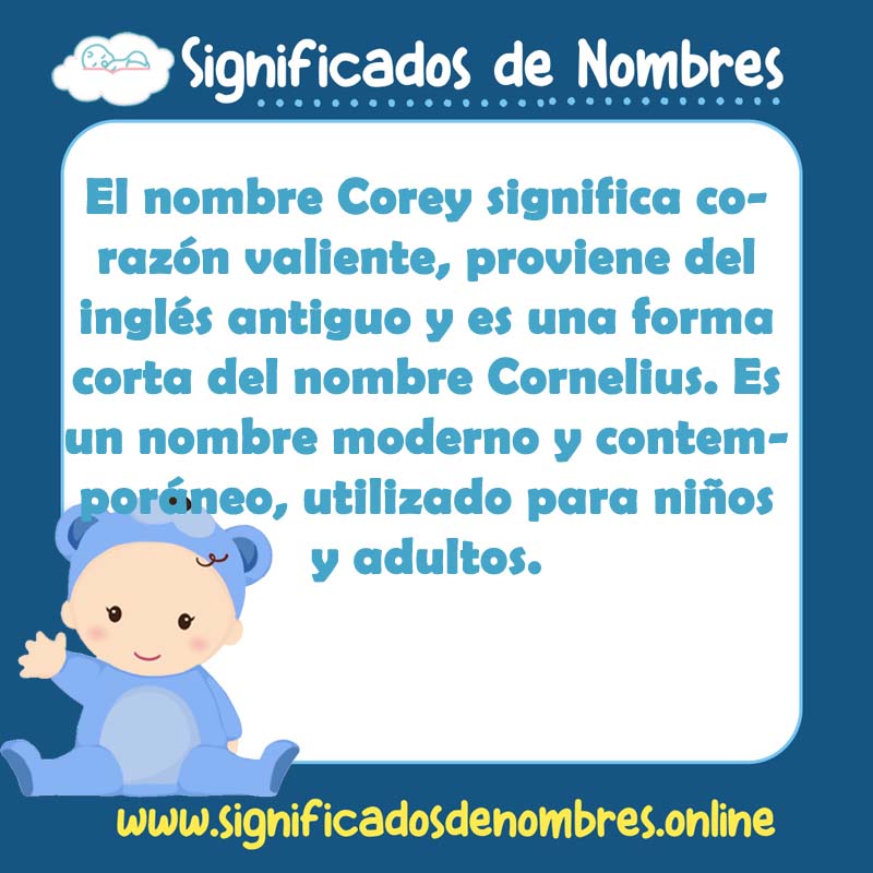 Significado y origen del nombre Corey