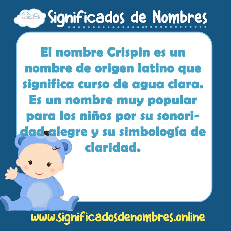 Significado y origen del nombre Crispin