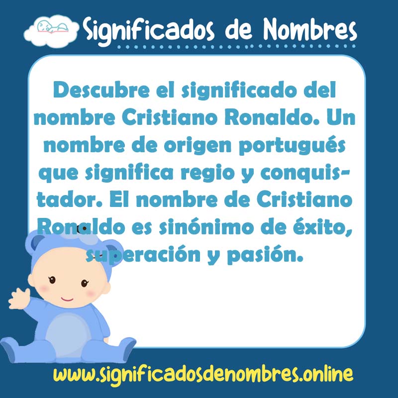Significado y origen del nombre Cristiano Ronaldo