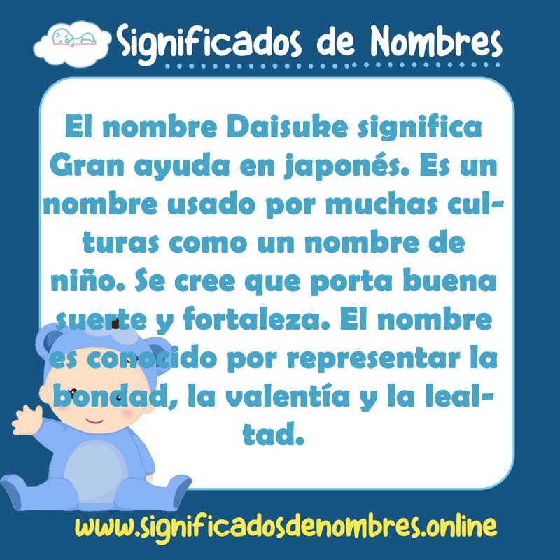Significado y origen del nombre Daisuke