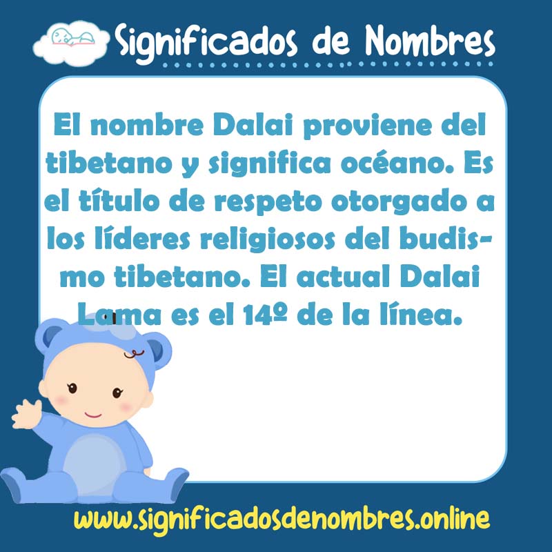 Significado y origen del nombre Dalai