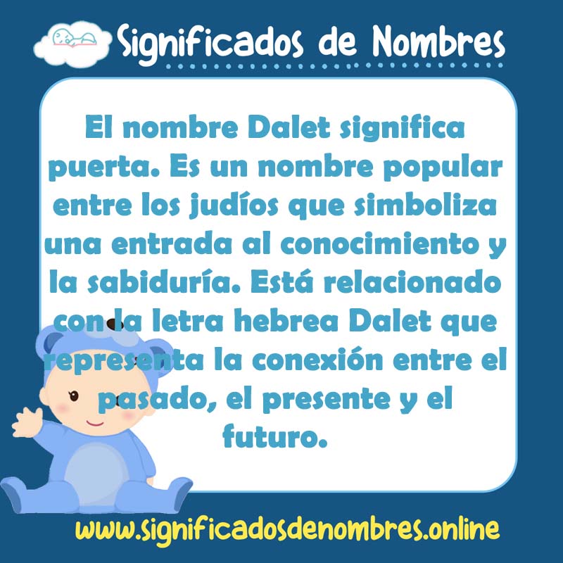 Significado y origen del nombre Dalet