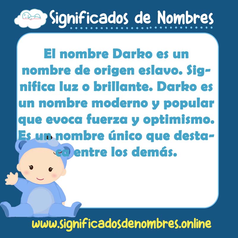 Significado y origen del nombre Darko